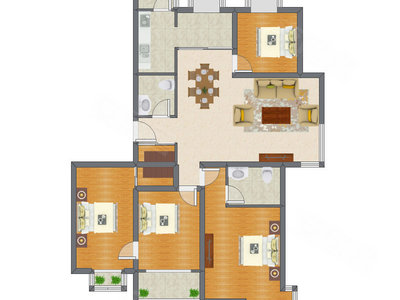4室2厅 150.82平米