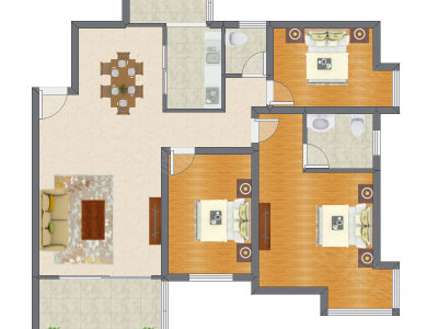 3室2厅 123.59平米