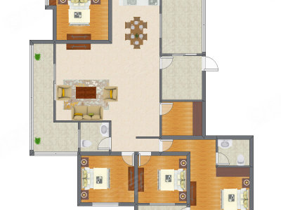 4室2厅 144.53平米