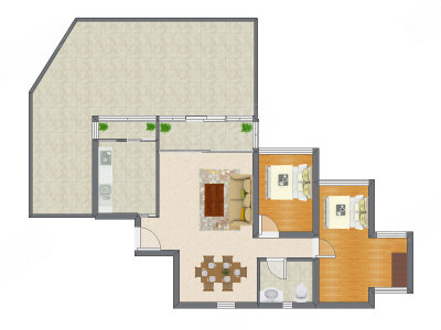 2室2厅 92.90平米