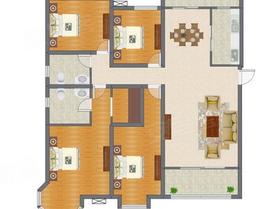 4室2厅 167.00平米