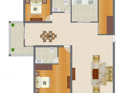 4室2厅 127.32平米