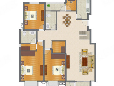 5室3厅 285.50平米