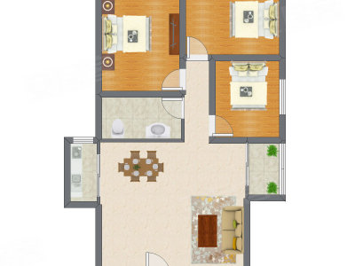 3室2厅 96.18平米