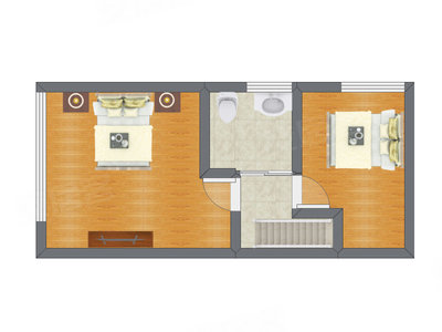 2室1厅 85.08平米户型图