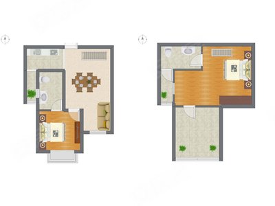 2室2厅 35.51平米