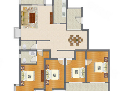 4室2厅 168.14平米