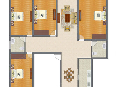 4室2厅 194.00平米