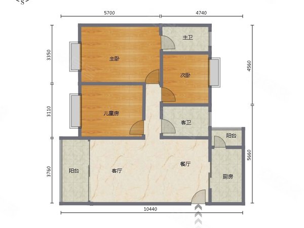 珠海香洲老香洲银海雅苑银海雅苑 3室2厅1卫  精装修120平米出租房源