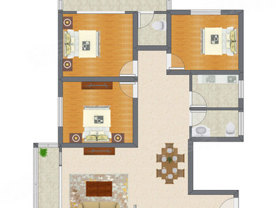 3室2厅 138.12平米