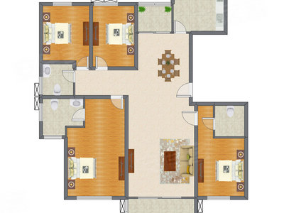 4室2厅 176.83平米
