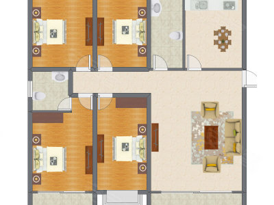 4室2厅 125.83平米
