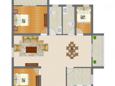 3室2厅 113.70平米
