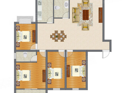 4室2厅 105.61平米
