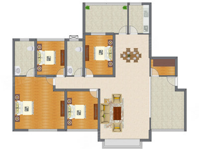 4室2厅 157.25平米