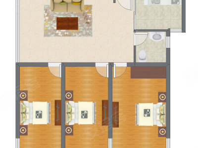 3室1厅 119.74平米