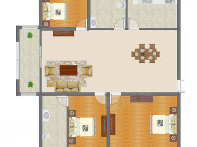 3室2厅 116.70平米