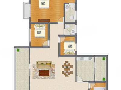 4室2厅 139.47平米