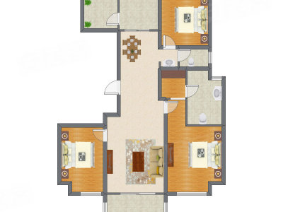3室2厅 145.65平米