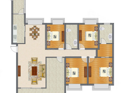 4室2厅 175.00平米