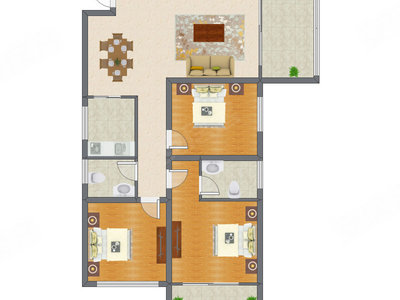 3室2厅 99.96平米
