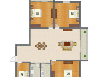 4室1厅 125.76平米