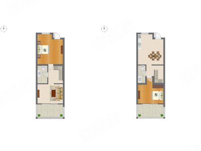 2室2厅 123.49平米