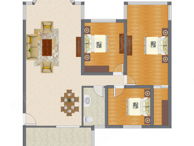 3室2厅 151.31平米