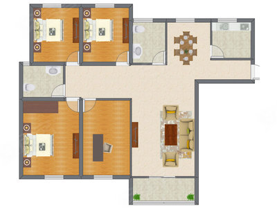 4室2厅 152.62平米