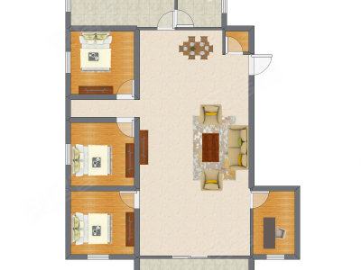 4室2厅 111.00平米户型图