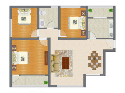3室2厅 130.53平米