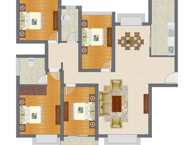 4室2厅 155.13平米