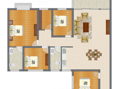 4室2厅 148.72平米