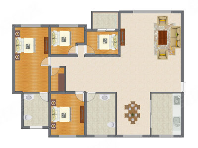 4室2厅 180.50平米