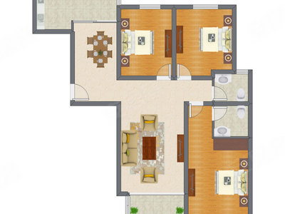 3室2厅 149.79平米