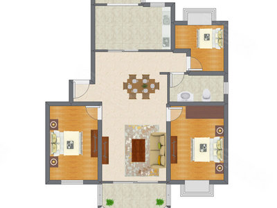 3室2厅 118.89平米