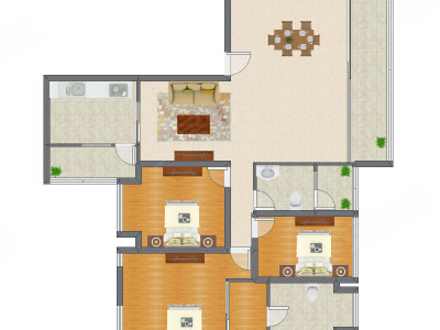 3室2厅 184.83平米