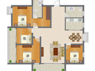 4室2厅 111.65平米