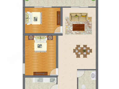 2室2厅 94.00平米户型图