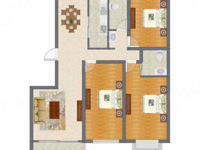 3室2厅 139.93平米户型图