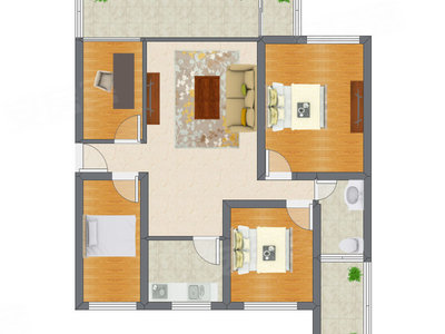 4室1厅 87.12平米