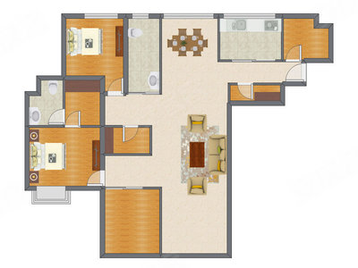 3室2厅 184.50平米