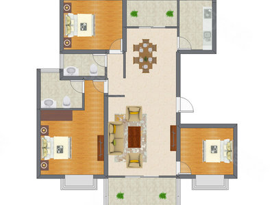 3室2厅 144.75平米