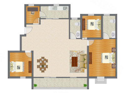 4室2厅 155.80平米