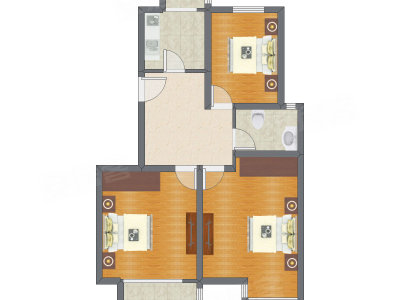 3室1厅 90.35平米