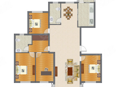 4室2厅 193.50平米