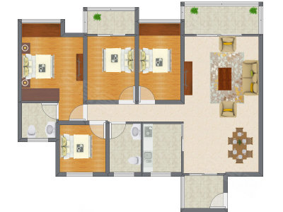 4室2厅 140.16平米
