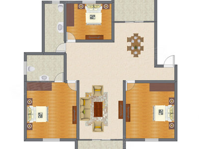 3室2厅 137.10平米