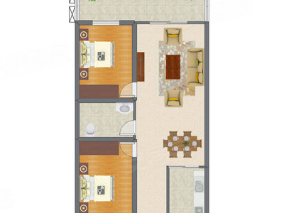 2室2厅 108.22平米