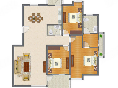 3室2厅 145.85平米